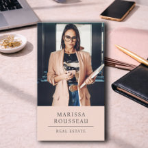 Modern Photo Real Estate Agent Blush