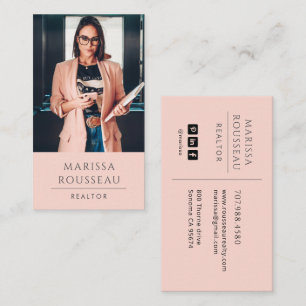 Modern Photo Real Estate Agent Business Card