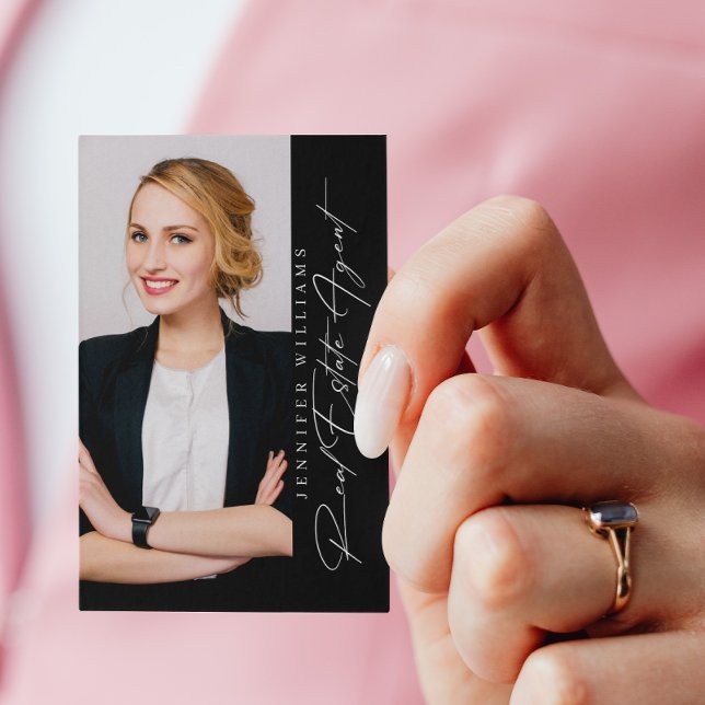 Modern Photo Real Estate Agent  Business Card (Creator Uploaded)