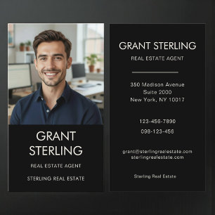 Modern Photo Real Estate Realtor Business Card
