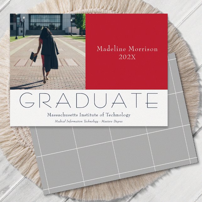 Modern Photo Red Grey Announcement (Creator Uploaded)