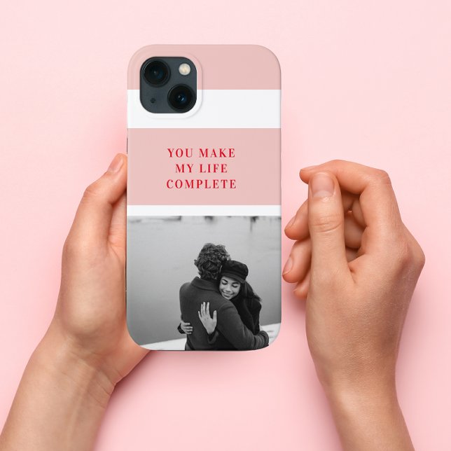 Modern Photo | Red & Pink Happy Valentines Gift Case-Mate iPhone Case (Creator Uploaded)