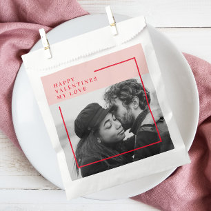 Modern Photo   Red & Pink Happy Valentines Gift Favour Bags