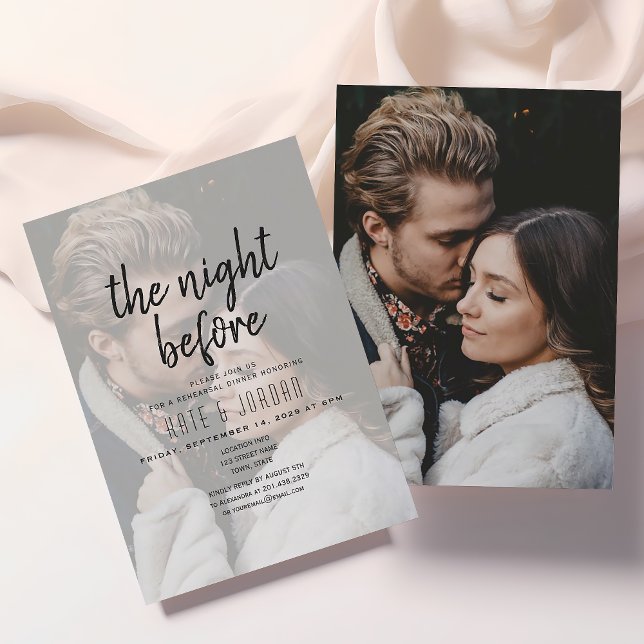 Modern Photo Rehearsal Dinner Invitation (Creator Uploaded)