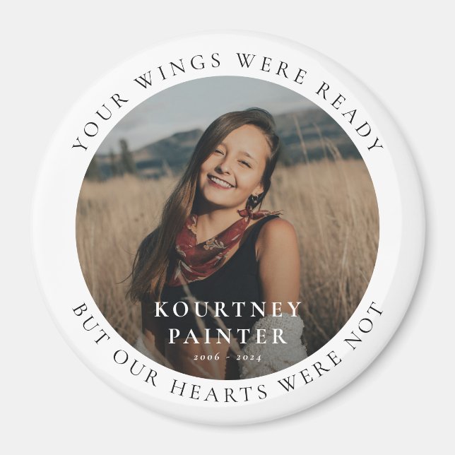 Modern Photo Remembrance Memorial  Magnet (Front)