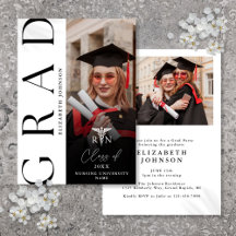 Modern Photo RN Nurse Graduation Party