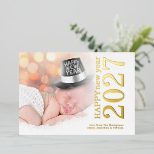 Modern Photo Rotated Text Happy New Year 2027