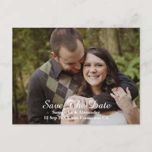 Modern Photo Save The Date Announcement Postcard