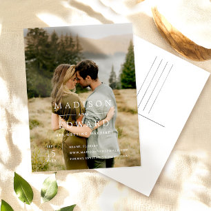 Modern Photo Save the Date Announcement  Postcard