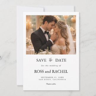 Modern Photo Save the Date Card