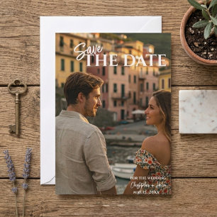 Modern Photo Save the Date Card