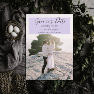 Modern Photo Save the Date   Lavender