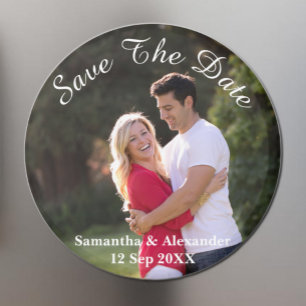 Modern Photo Save The Date Magnet