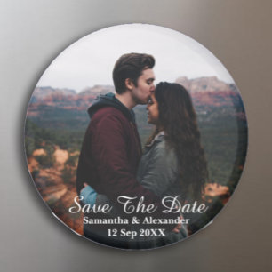 Modern Photo Save The Date Magnet
