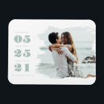 Modern Photo Save the Date Magnet<br><div class="desc">This Save the Date is an adorable way to tell the world your wedding date. You can customise this card to suit your needs.</div>