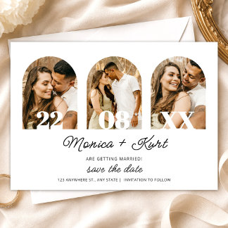 Modern Photo Save the Date Minimalist Wedding Invitation