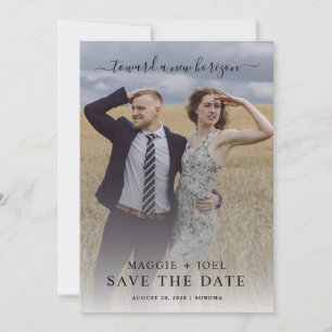 Modern Photo Save The Date New Horizon Invitation