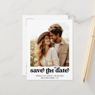 Modern Photo Save The Date  Postcard