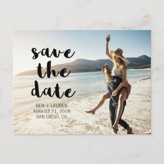 Modern Photo Save the Date Postcard