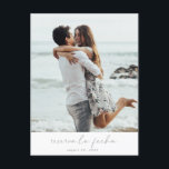 Modern Photo Save the Date PostCard<br><div class="desc">Romantic modern and minimal wedding photo invitations</div>
