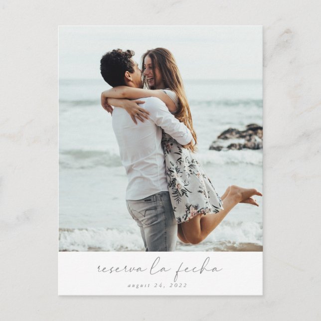 Modern Photo Save the Date PostCard (Front)