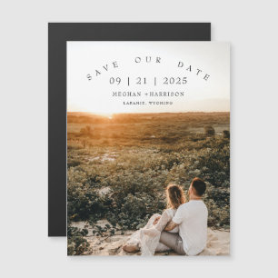 Modern Photo Save The Date Thin Magnetic Card