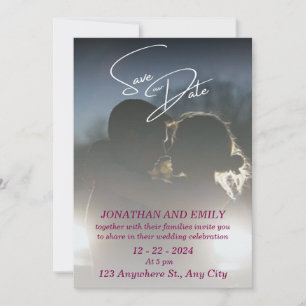 Modern Photo Save the Date Wedding Card
