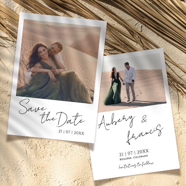 Modern Photo Save the Date Wedding Invitation (Creator Uploaded)