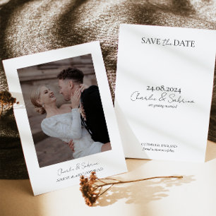 Modern Photo Save the Date Wedding Invite Template