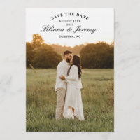 Modern Photo Save the Date With Arched Text