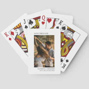 Modern Photo Save the Dates Playing Cards