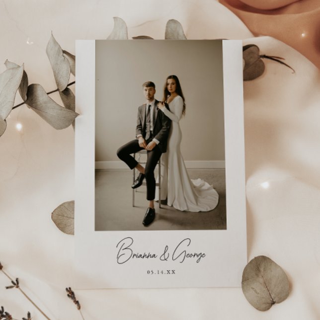 Modern Photo Script Elopement Wedding Reception Invitation (Creator Uploaded)