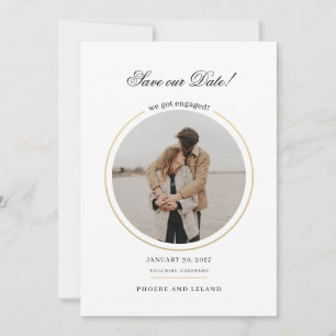 Modern Photo Script Wedding Save The Date