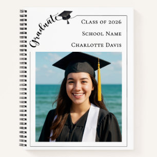 Modern photo senior school Graduation Notebook