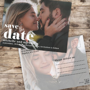 Modern Photo Simple Typography Bold Minimalist Postcard