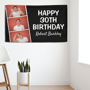 Modern Photo Strip Birthday Banner