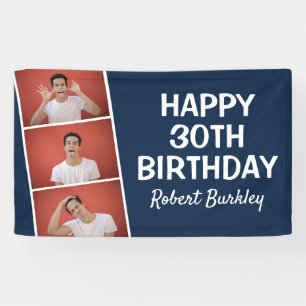Modern Photo Strip Birthday Banner