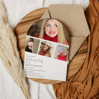 Modern Photo Strip Collage Arched Birthday Party