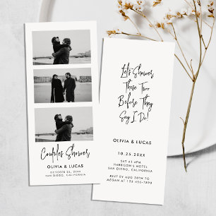 Modern Photo Strip Couple Shower Bridal Invitation
