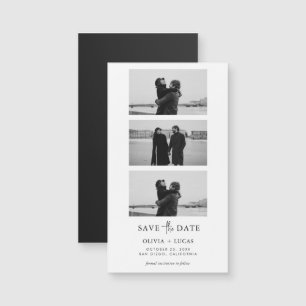 Modern Photo Strip Magnetic Wedding Save The Date