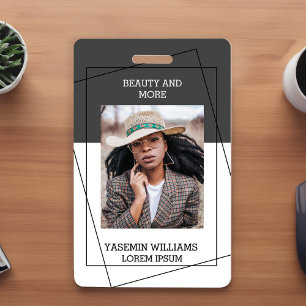 Modern Photo Studio Business ID Card Badge