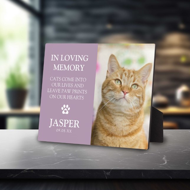 Modern Photo & Sympathy Quote Pet Loss Memorial Plaque (Creator Uploaded)