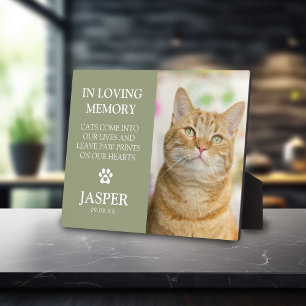 Modern Photo & Sympathy Quote Pet Loss Memorial Plaque