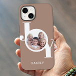 Modern Photo Taupe Case-Mate iPhone 14 Case<br><div class="desc">This modern photo phone case features a single photo and the word JOY in stylish typography on a taupe beige background.
Easily customisable if you wish to change the word family to your name.
Use the Design Tool to change the text size,  style,  or colour.</div>