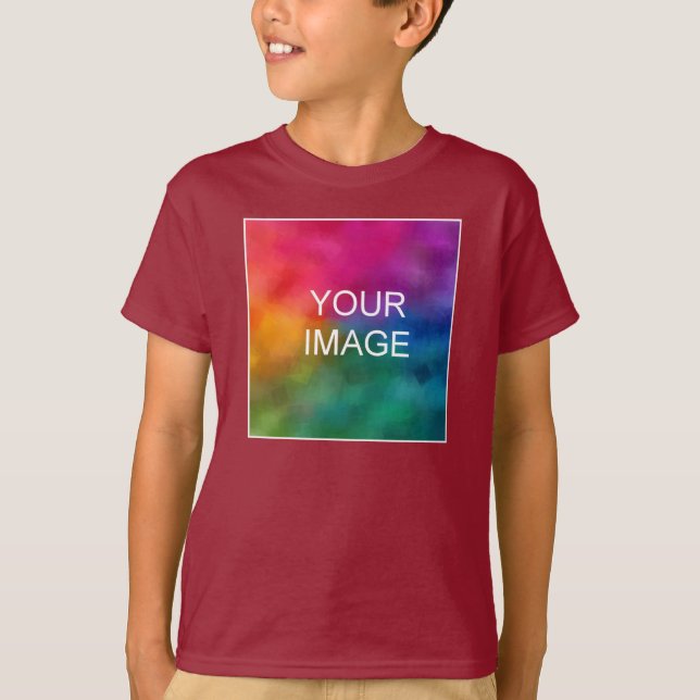 Modern Photo Template Youth Kids Boys Buy Online T-Shirt (Front)