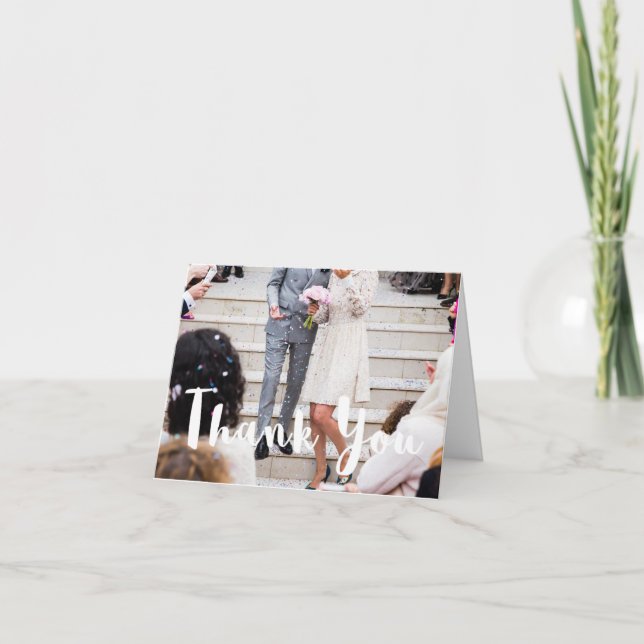 Modern Photo Thank You Card (Front)