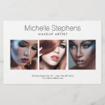 Modern Photo Trio for Makeup Artists, Stylists Flyer<br><div class="desc">Coordinates with the Modern Photo Trio for Makeup Artists, Stylists Business Card Template by 1201AM. The clean and modern layout on this photography-themed flyer template allows you to display your own photos for a beautiful promotional piece. Designed for makeup artists, hairstylists, salons and photographers. Just update the stock photos with...</div>