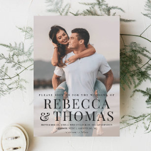 Modern Photo Type Overlay Wedding Magnetic Invitation