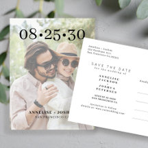 Modern photo typography wedding save the date