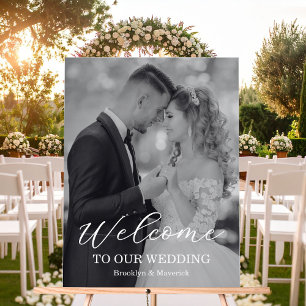 Modern Photo Wedding Acrylic Sign